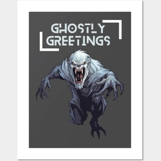 Ghostly Greetings Halloween Posters and Art